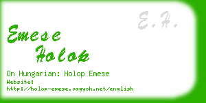 emese holop business card